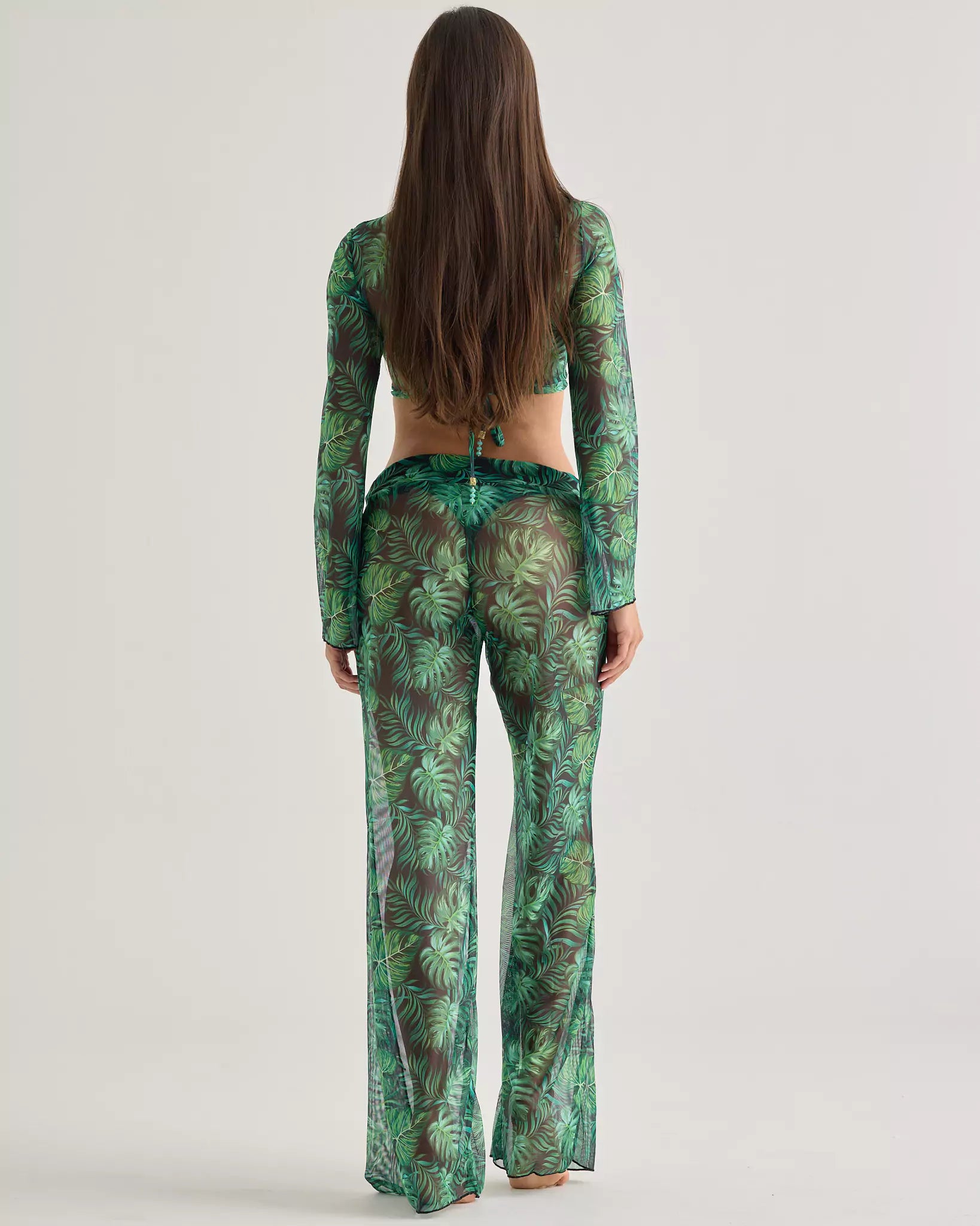 Tropic Sheer Green Mesh Pants