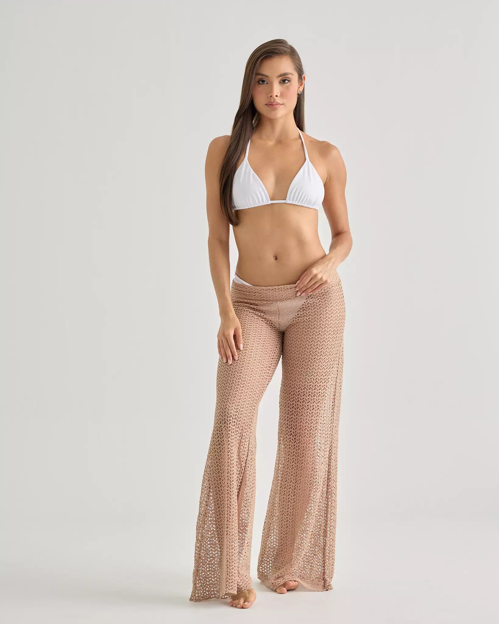 Mocca Crochet Long Beach Pants
