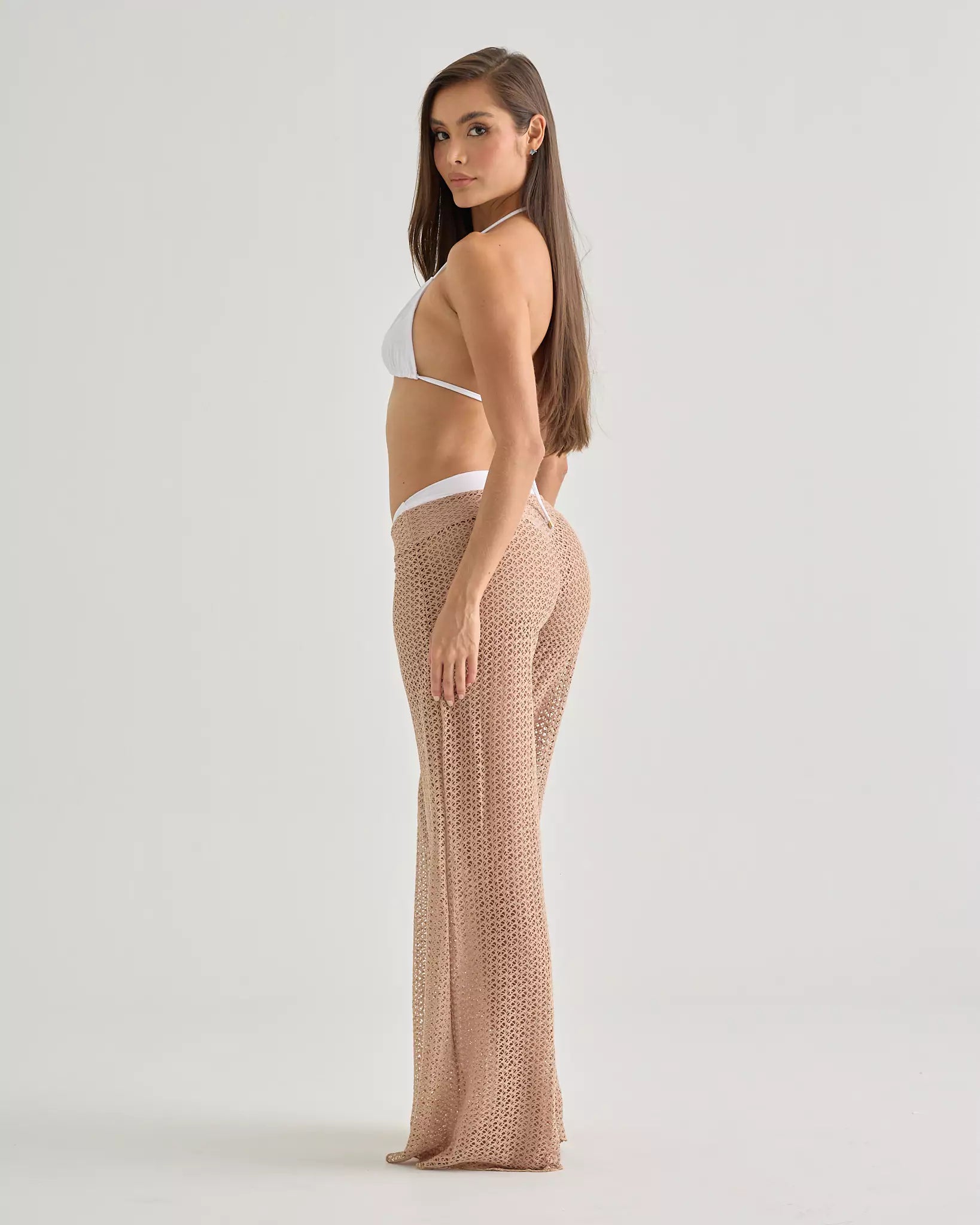 Mocca Crochet Long Beach Pants