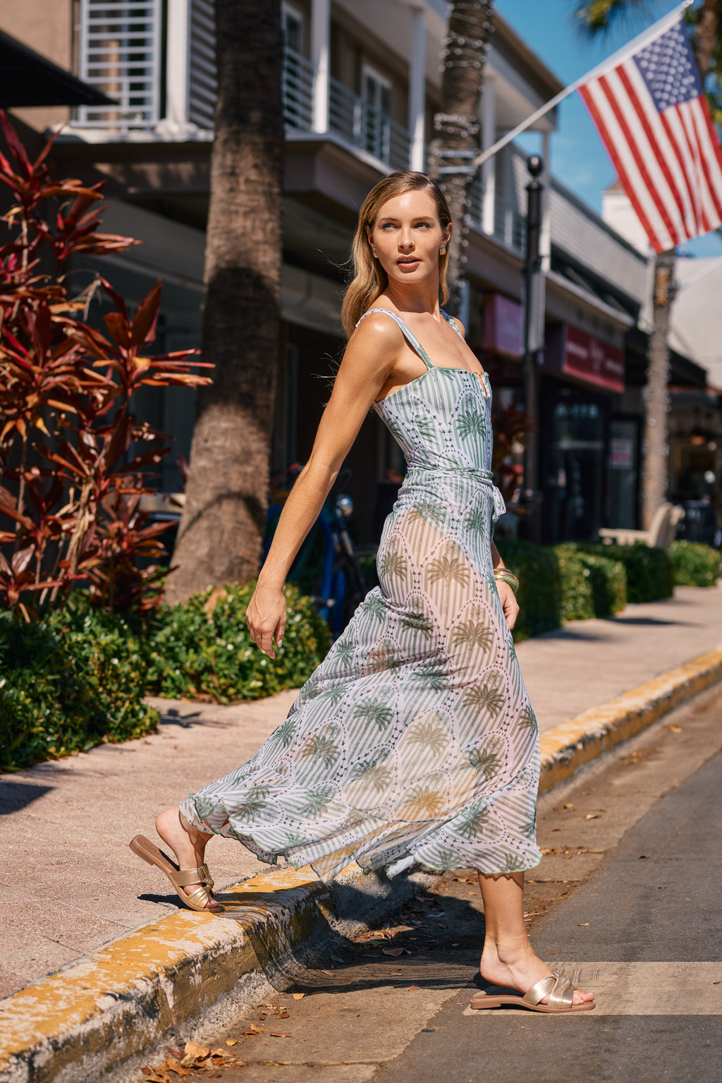 Casa Palma Long Mesh Skirt