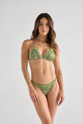 Wild Summer Embroidered Tie-Side thong Bottom