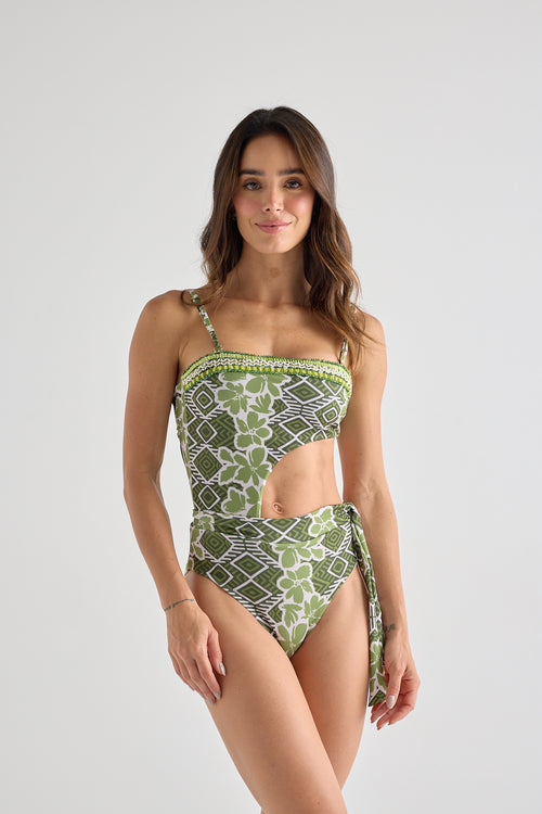 ALOHA SCAPE asymmetric one piece