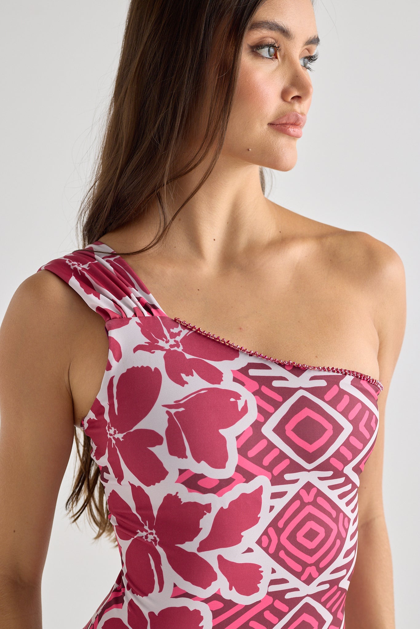 Flora Del Mar reversible asymmetric one piece