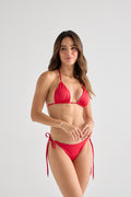 Red Deluxe Triangle Bikini Top