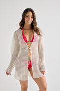 White Crochet Beach Cardigan