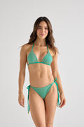 Green Crystal Triangle Bikini Top