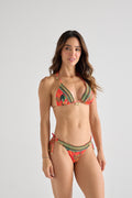 Tropical Sunset Embroidered Thong Bottom