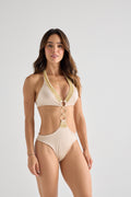 Champagne Cut-Out Trikini