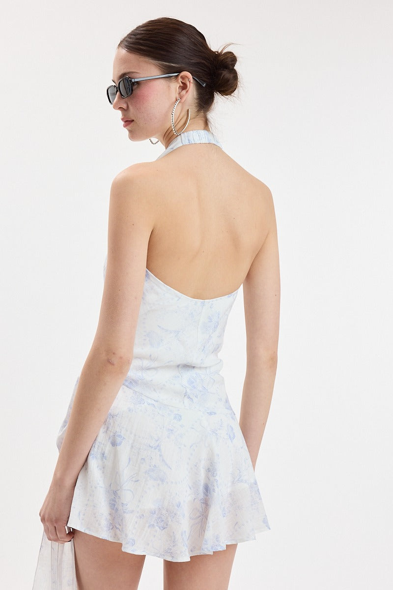 Azure Riviera Wrap Dress