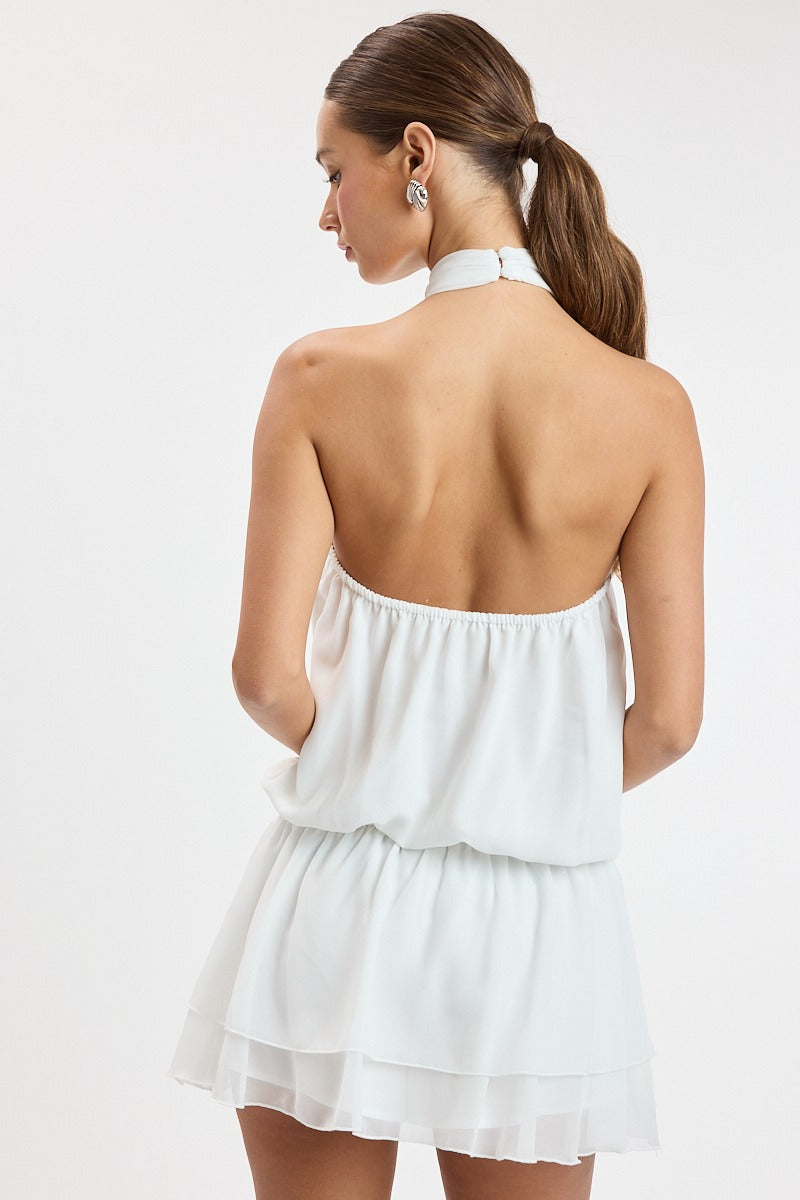 Ivory Grace Halter Dress