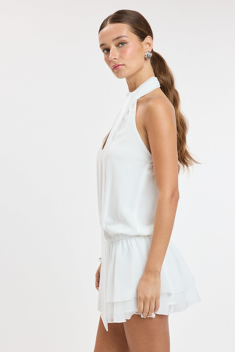 Ivory Grace Halter Dress