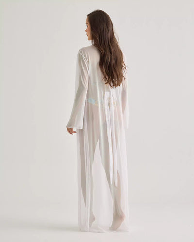 White Sahara Long Cover-Up - segunda imagen