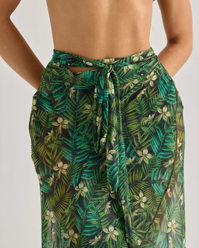 Amazonia Tropical Sarong Skirt Skirt - segunda imagen