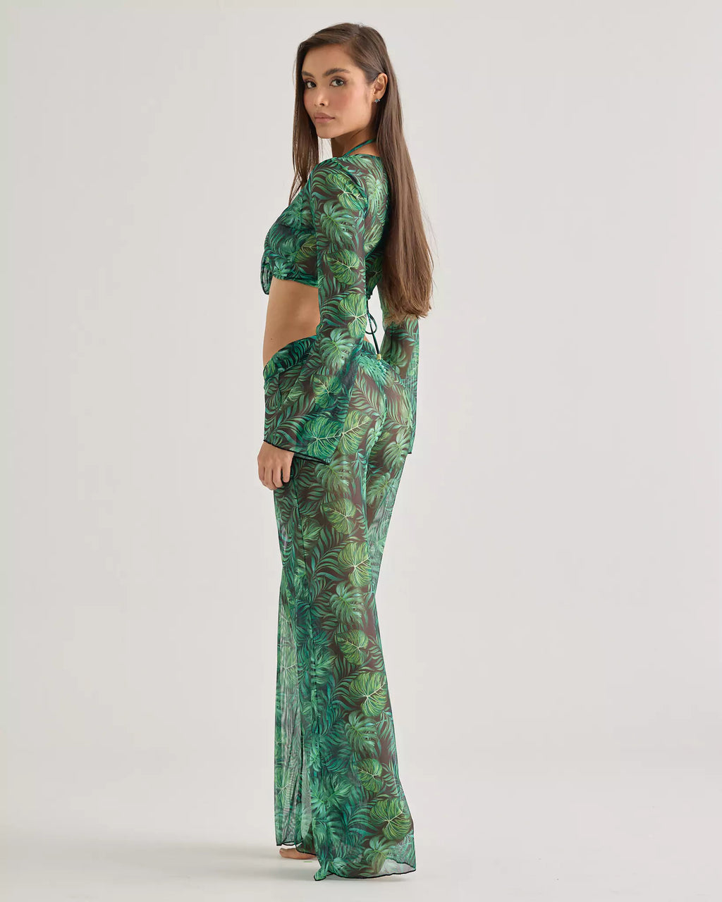 Tropic Sheer Green Mesh Pants
