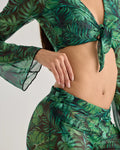 Tropic Sheer Mesh Crop Top