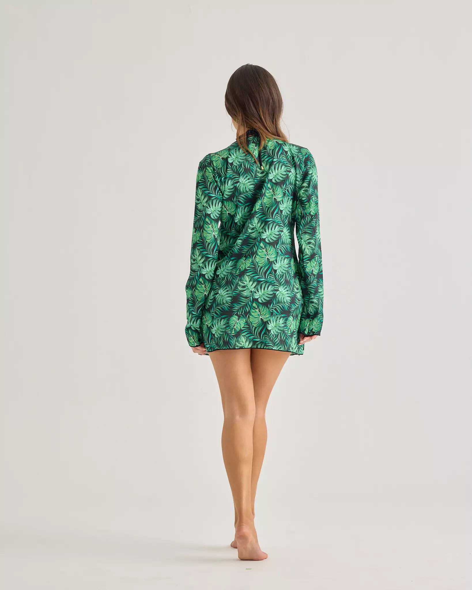 Tropic Green Embroidered Mesh Cardigan