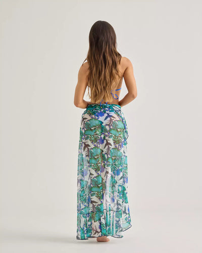 Lateen Blue Tropical Long Skirt - segunda imagen
