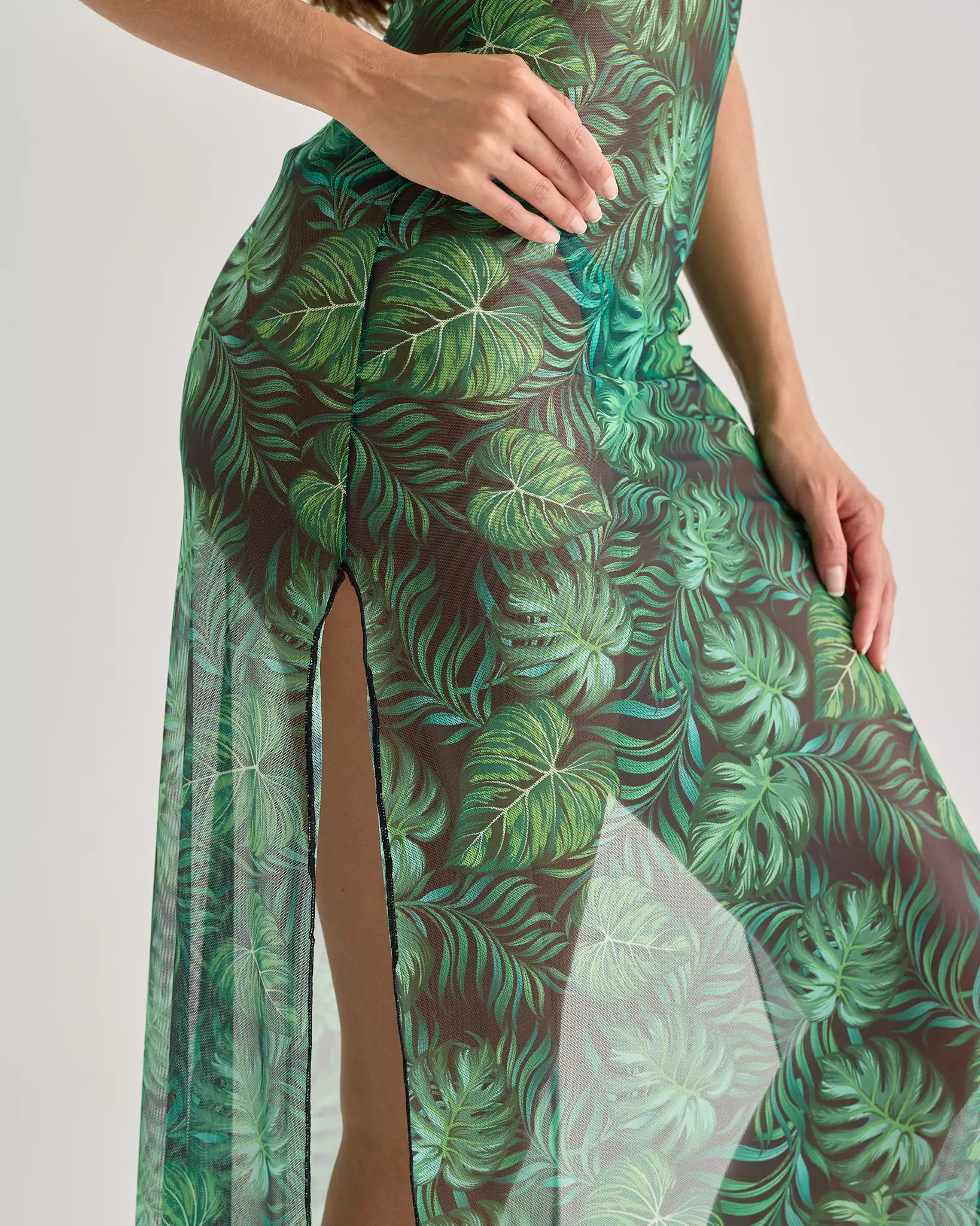 Tropic Halter Mesh Dress