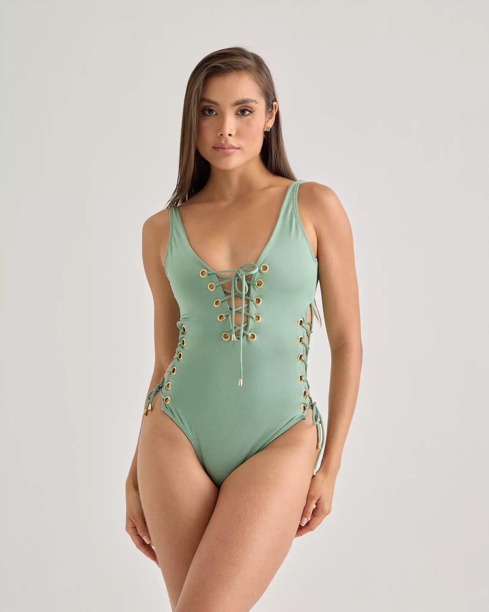 Forest Dream Lace-Up One Piece